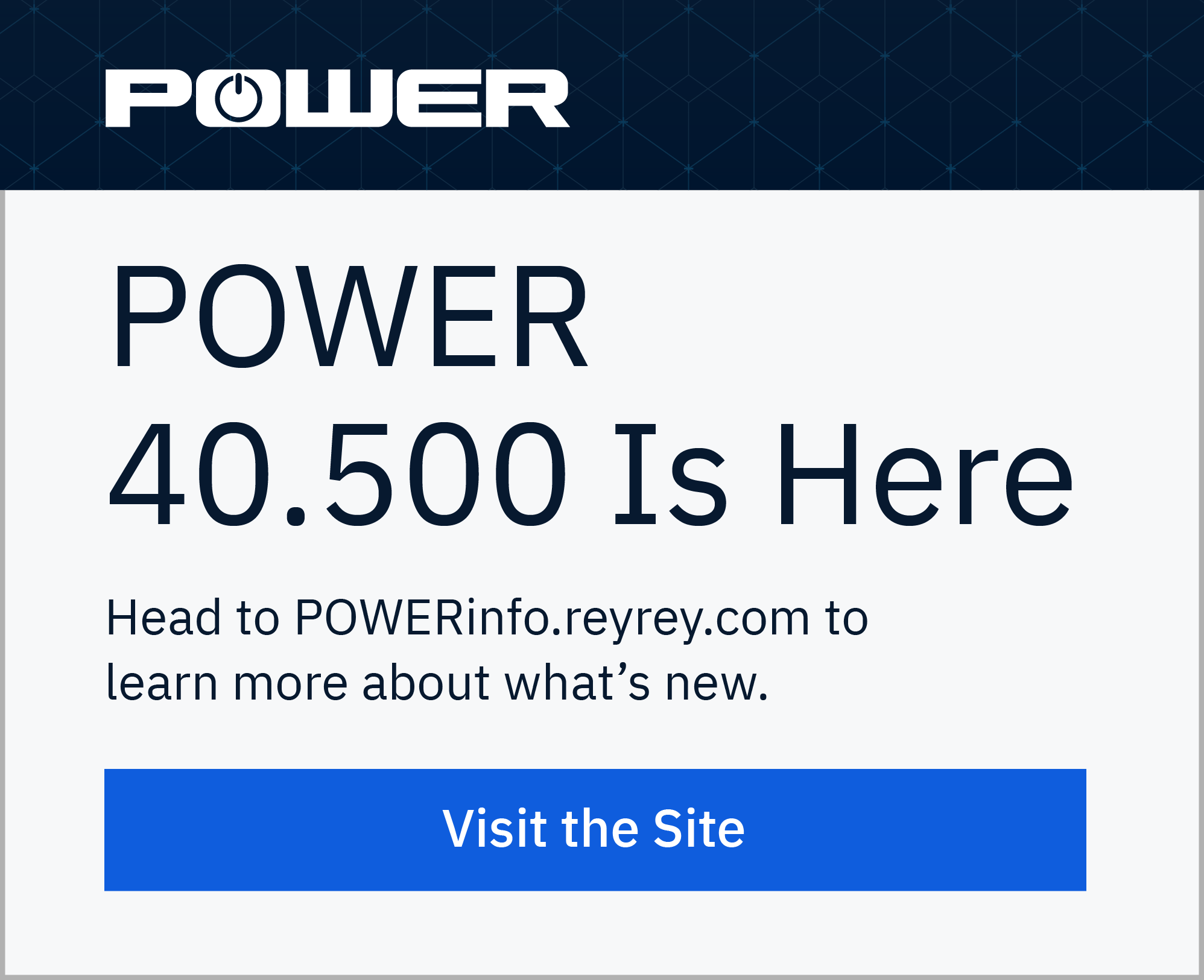 POWER v.40.500 is here